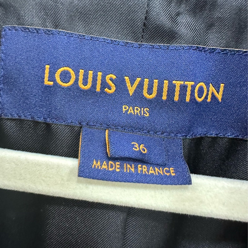 LV/ LouisVuitton海軍藍羊絨大衣 36碼 布魯士蘭藏青色 短款 厚實洋氣-3