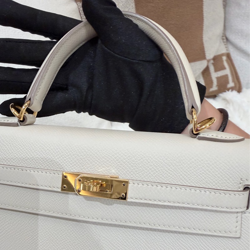 Kelly 25/ 奶昔白 金扣/ s刻-3