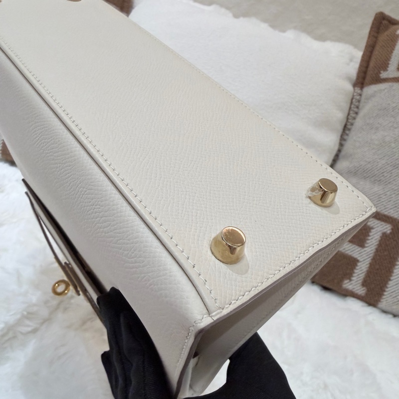 Kelly 25/ 奶昔白 金扣/ s刻-6