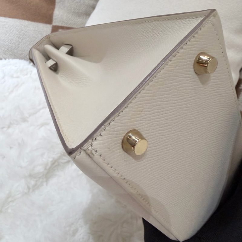 Kelly 25/ 奶昔白 金扣/ s刻-8