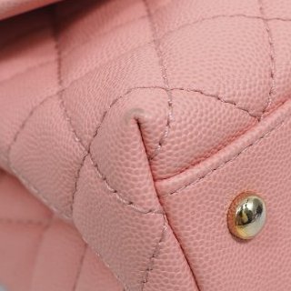 Chanel Coco Handle Caviar Pink 香奈兒可可蜜桃粉粉紅色荔枝皮單肩手提包-25