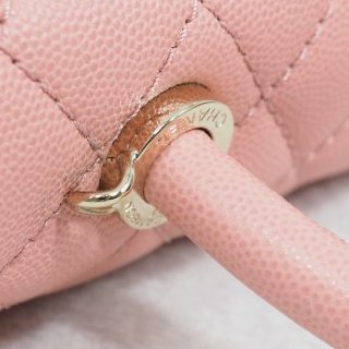 Chanel Coco Handle Caviar Pink 香奈兒可可蜜桃粉粉紅色荔枝皮單肩手提包-29