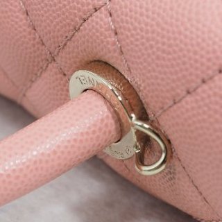Chanel Coco Handle Caviar Pink 香奈兒可可蜜桃粉粉紅色荔枝皮單肩手提包-30