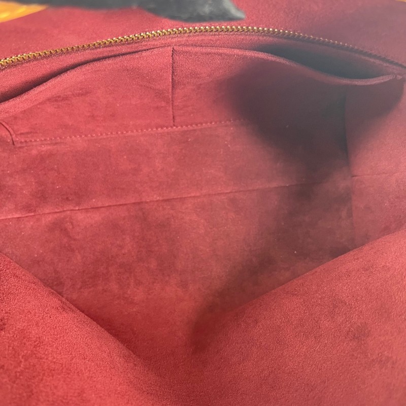 sz yff LV路易威登 25年8月票 芯片款 Carryall PM小號子母包 經典老花滿印購物袋 塗層帆布拼牛皮飾邊 手提單肩包托特包 女款 棕色-15