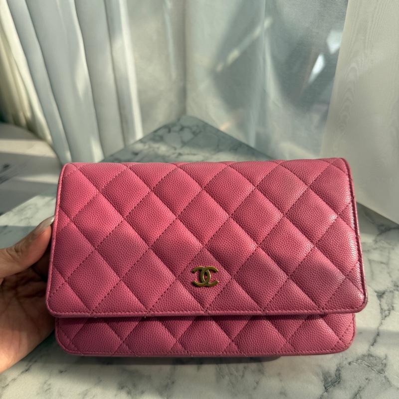 Chanel WOc粉色荔枝 超可愛-0