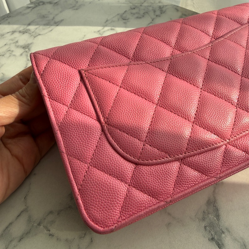 Chanel WOc粉色荔枝 超可愛-4