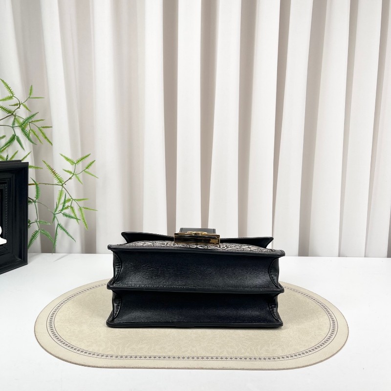 LV路易威登 DAUPHINE 黑色拼白色 1854老花 帆布拼牛皮達芙妮 容量適中 時尚高級-4