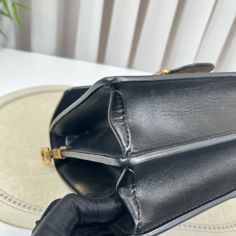 LV路易威登 DAUPHINE 黑色拼白色 1854老花 帆布拼牛皮達芙妮 容量適中 時尚高級-7