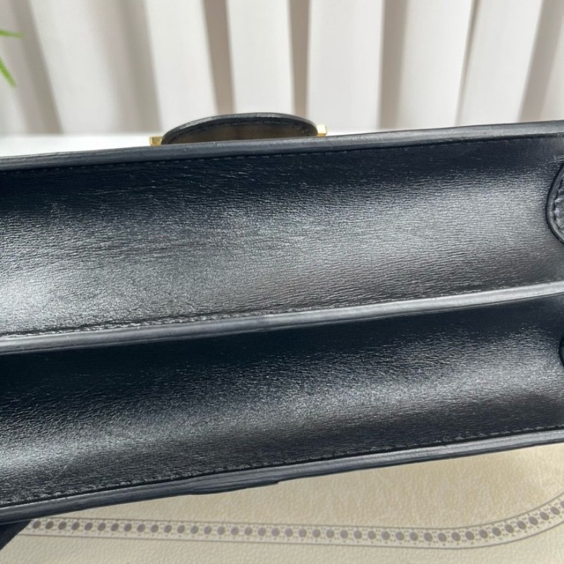 LV路易威登 DAUPHINE 黑色拼白色 1854老花 帆布拼牛皮達芙妮 容量適中 時尚高級-8