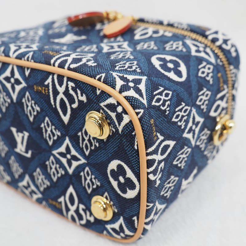 LV Louis Vuitton Since 1854 Vanity Case PM 路易威登1854系列牛仔丹寧藍提花化妝包 手提肩背包-13