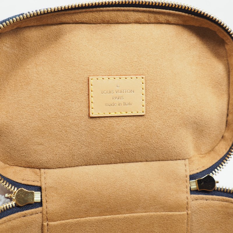 LV Louis Vuitton Since 1854 Vanity Case PM 路易威登1854系列牛仔丹寧藍提花化妝包 手提肩背包-18