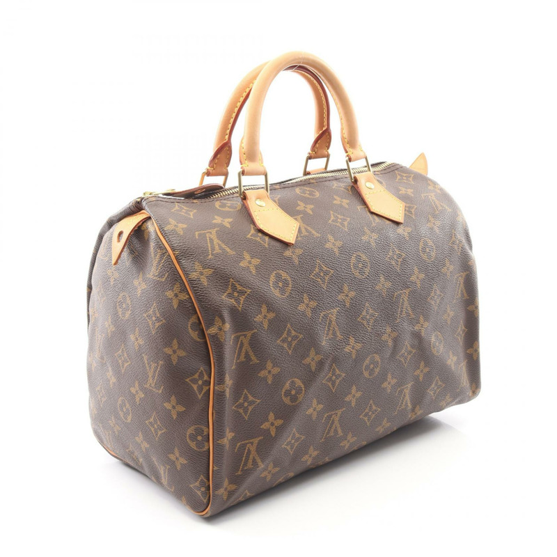 路易威登 Speedy 30 手提包 M41526 Monogram 帆布皮革棕色二手女士-1