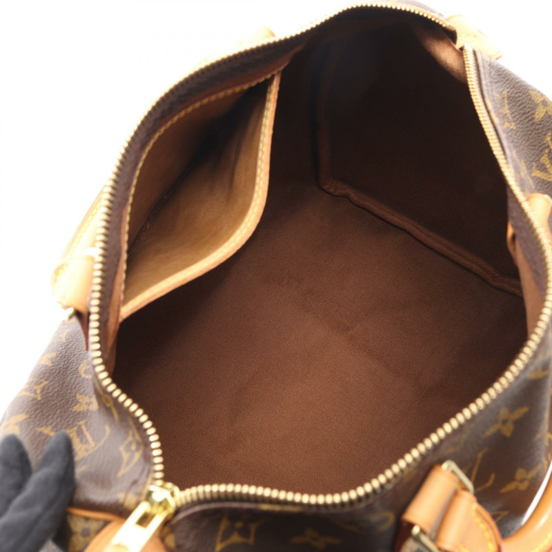 路易威登 Speedy 30 手提包 M41526 Monogram 帆布皮革棕色二手女士-2