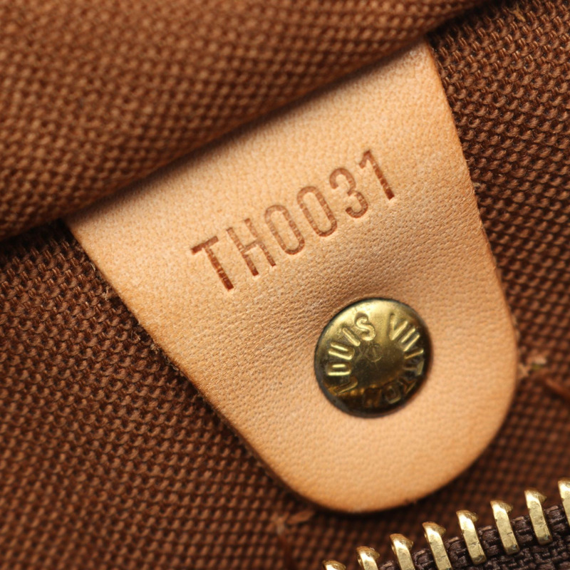 路易威登 Speedy 30 手提包 M41526 Monogram 帆布皮革棕色二手女士-4