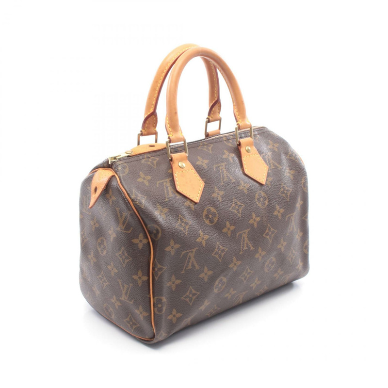 路易威登 Speedy 25 手提包 M41528 Monogram 帆布皮革棕色二手女士-1