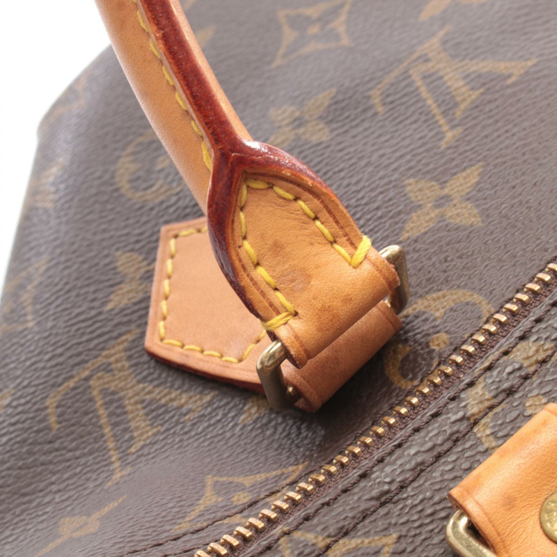 路易威登 Speedy 25 手提包 M41528 Monogram 帆布皮革棕色二手女士-7