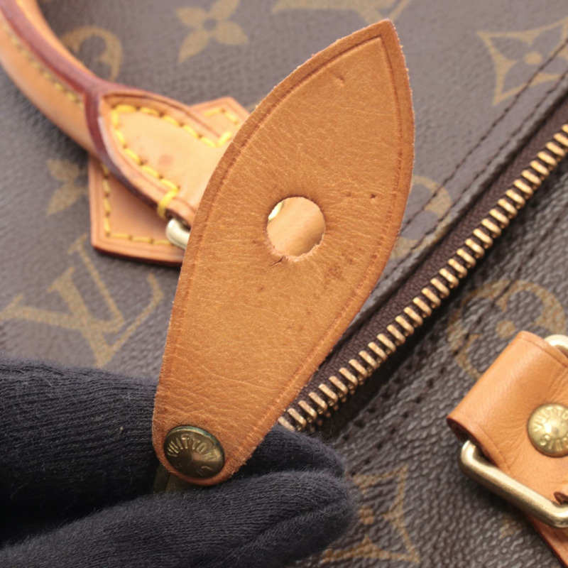 路易威登 Speedy 25 手提包 M41528 Monogram 帆布皮革棕色二手女士-10