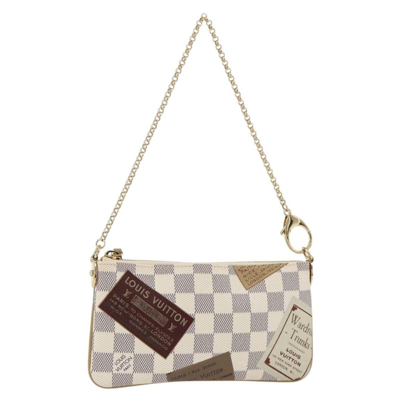 【日本直送】路易威登 Damier Azur Pochette Mira 中型配件袋 N63078 正品 AMZ318V-0