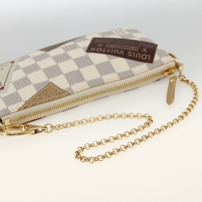 【日本直送】路易威登 Damier Azur Pochette Mira 中型配件袋 N63078 正品 AMZ318V-6