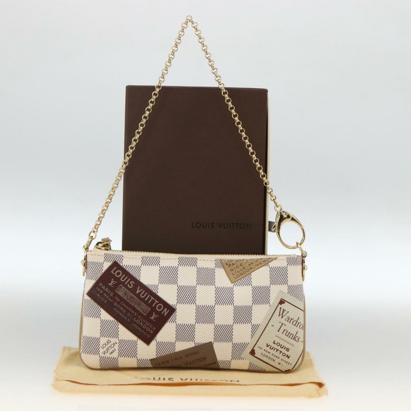 【日本直送】路易威登 Damier Azur Pochette Mira 中型配件袋 N63078 正品 AMZ318V-11