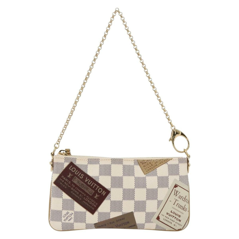 【日本直送】路易威登 Damier Azur Pochette Mira 中型配件袋 N63078 正品 AMZ318V-12