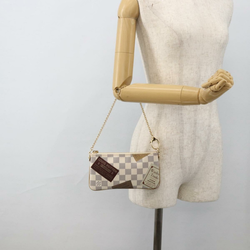 【日本直送】路易威登 Damier Azur Pochette Mira 中型配件袋 N63078 正品 AMZ318V-21