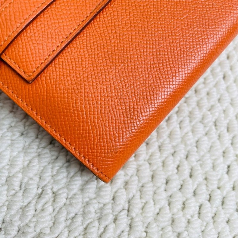 Hermes 爱马仕 Kelly長款錢包 銀扣 Epsom小牛皮 銀扣 女款 框Q刻-9