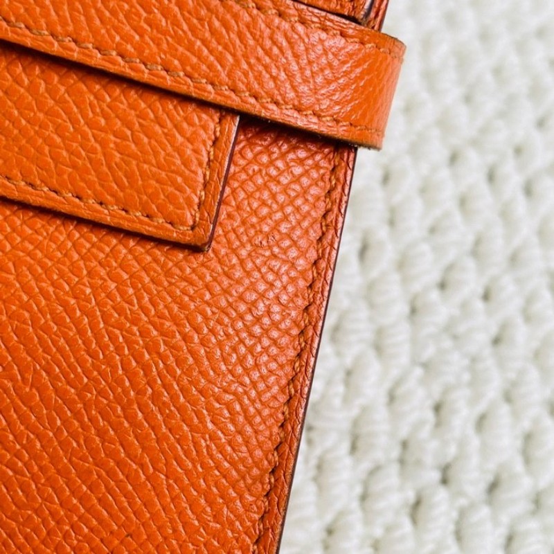 Hermes 爱马仕 Kelly長款錢包 銀扣 Epsom小牛皮 銀扣 女款 框Q刻-19