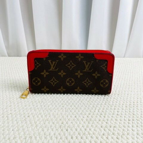 LV  路易威登 經典老花 紅色拼皮長款錢包 上手氣質顯白 經典款式