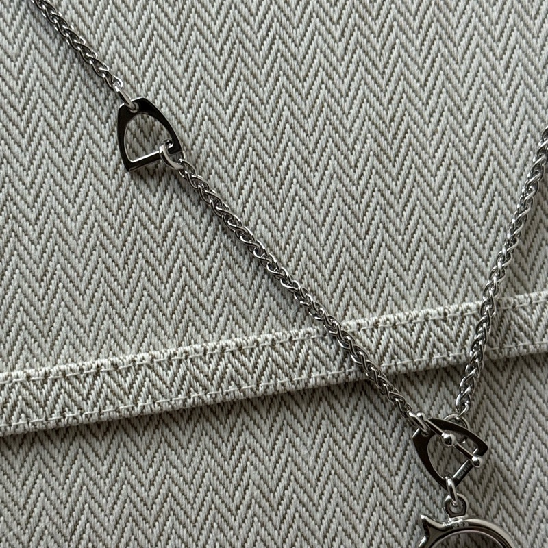 Hermes Tonnerre Small Model 黑銀 項鏈 Necklace-3