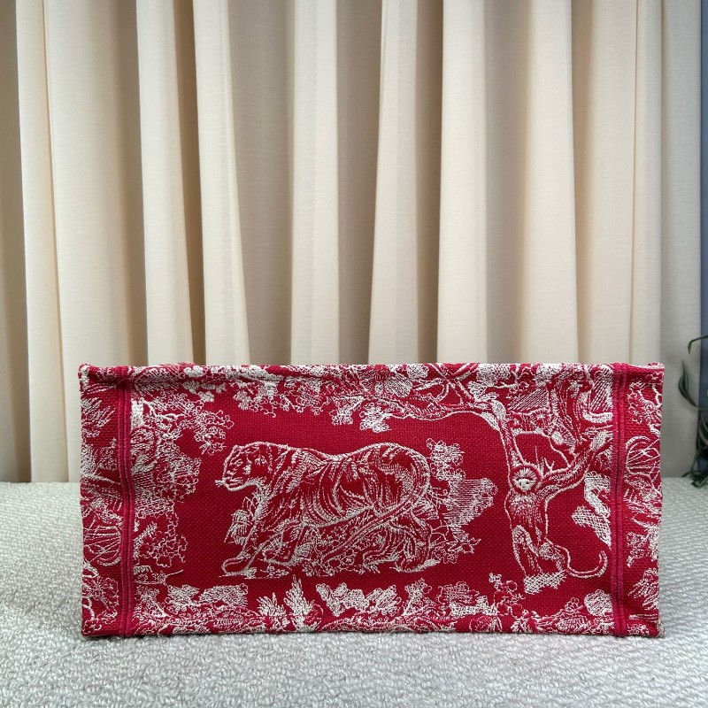 迪奧Dior動物園刺繡托特包 刺繡很有立體感 包型挺括 容量大 很能裝 日常通勤百搭實用-4