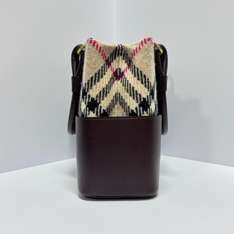 【全新品閒置🎁】 Burberry 巴寶莉 羊毛格紋 肩背手提包 （專櫃93,000）-10