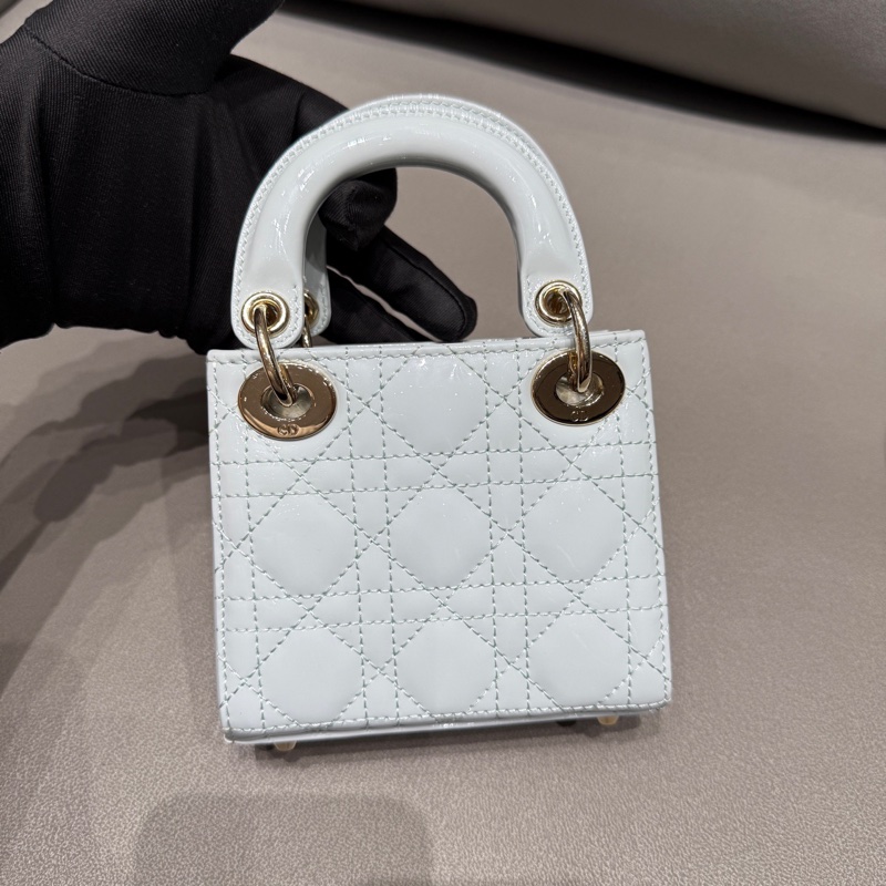 【98新 ✨ 全網最低價!】Dior/迪奧 冰川藍漆皮超mini戴妃包小廢包(下單前先詢問庫存❗️)-2