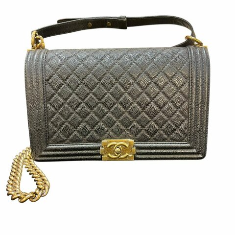 【美收精品】CHANEL黑色BOY 28 5-173