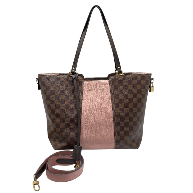LOUIS VUITTON 路易威登 N44041  DAMIEN JERSE 老花肩背包 帆布 棕色 金釦-0