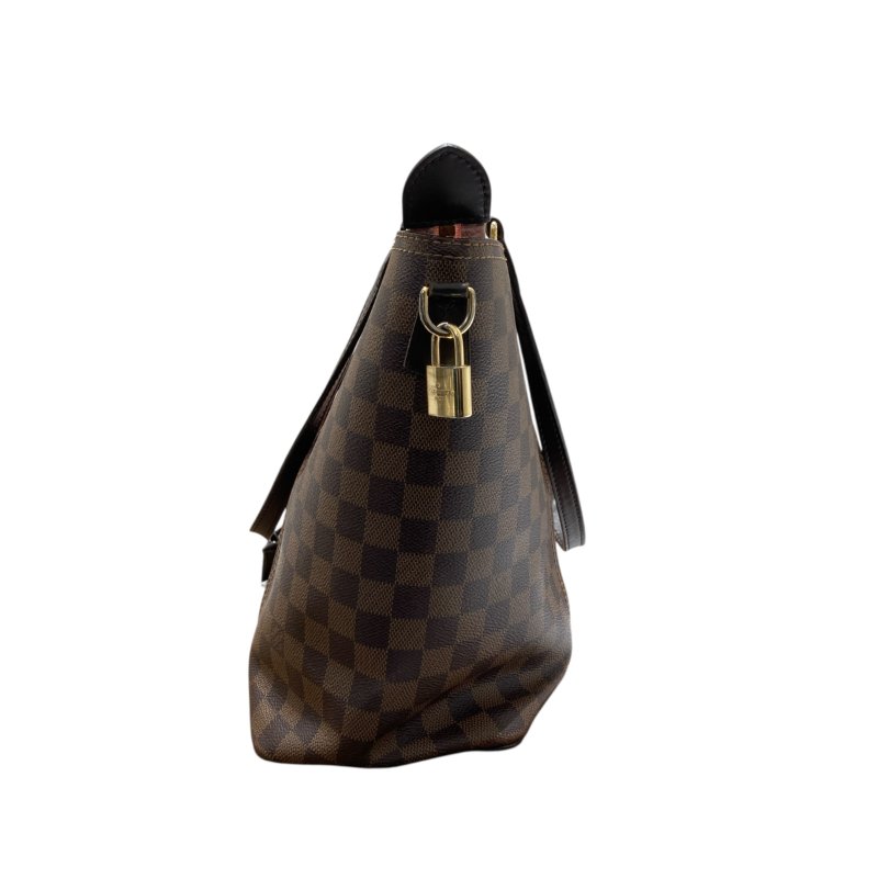 LOUIS VUITTON 路易威登 N44041  DAMIEN JERSE 老花肩背包 帆布 棕色 金釦-4