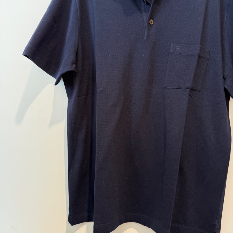 愛馬仕深藍色上衣polo-2