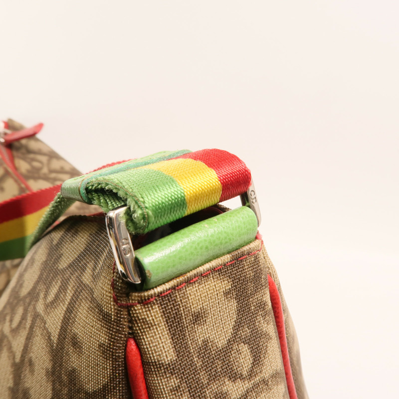 Dior 塗層帆布Rasta Trotter Messenger銀扣肩背袋-13