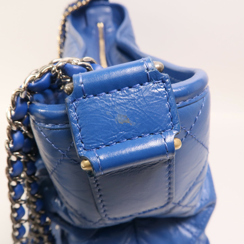 CHANEL 牛皮皮革Gabrielle Hobo Bag金扣鏈帶肩背袋-13