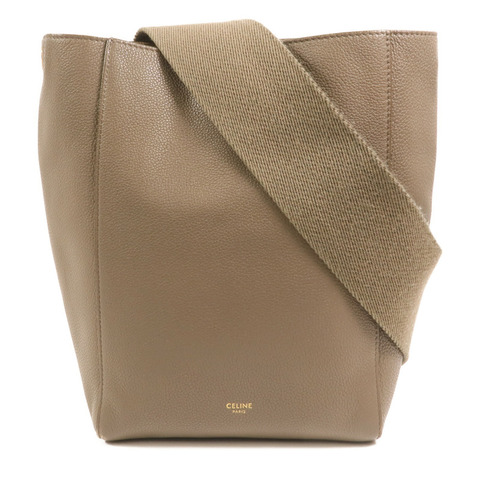 CELINE 牛皮皮革Sangle bucket Bag金扣肩背袋