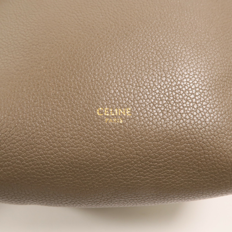 CELINE 牛皮皮革Sangle bucket Bag金扣肩背袋-5