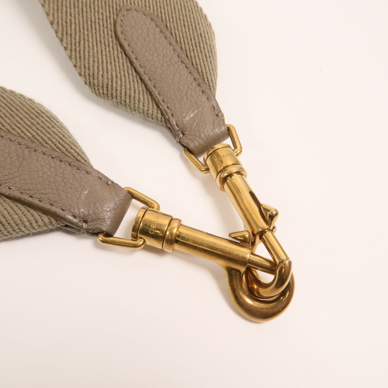 CELINE 牛皮皮革Sangle bucket Bag金扣肩背袋-9