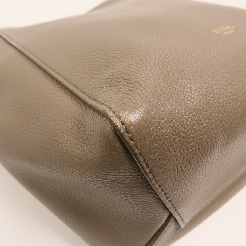 CELINE 牛皮皮革Sangle bucket Bag金扣肩背袋-11