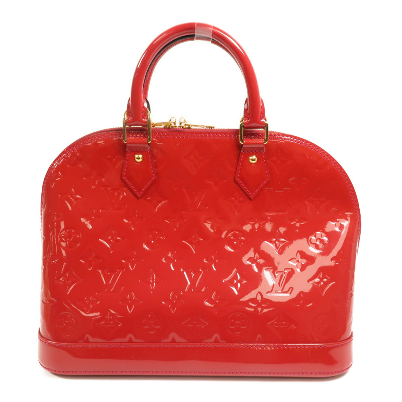 LOUIS VUITTON Monogram Vernis Alma MM金扣手挽袋-1