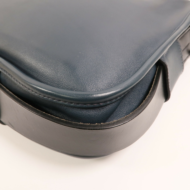 HERMES Sikkim皮革Barda 35銀扣肩背袋-11