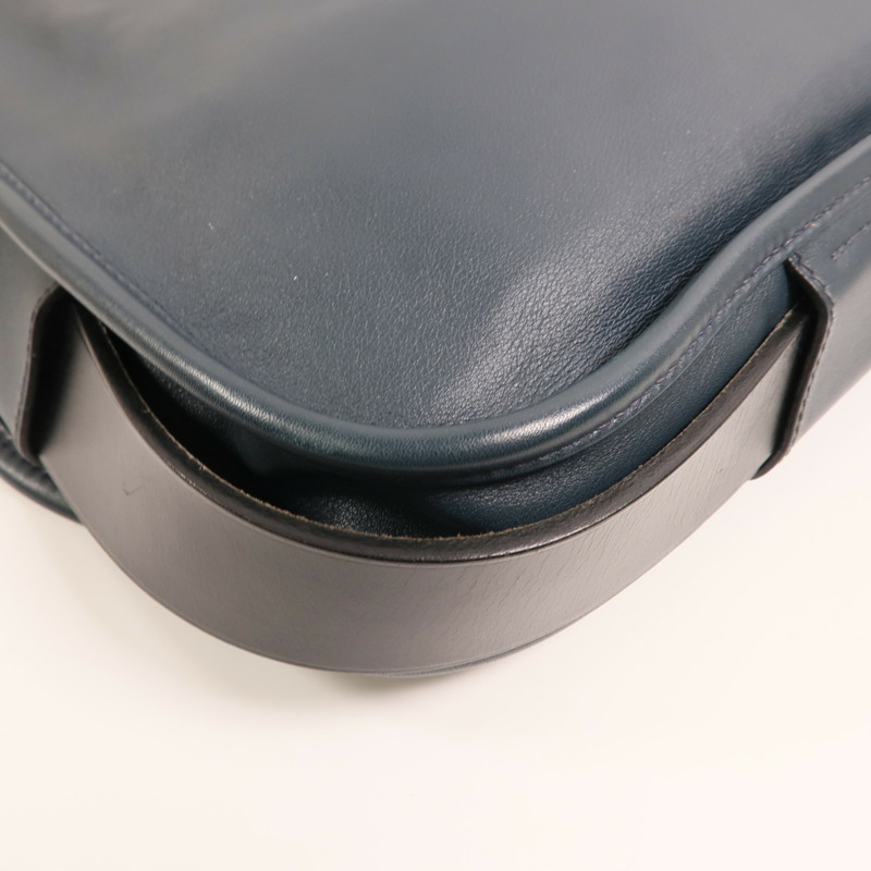 HERMES Sikkim皮革Barda 35銀扣肩背袋-12