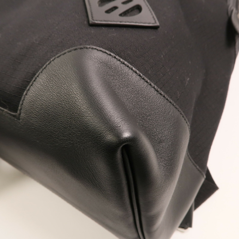 HERMES 帆布/Swift皮革Allback backpack銀扣背包-12