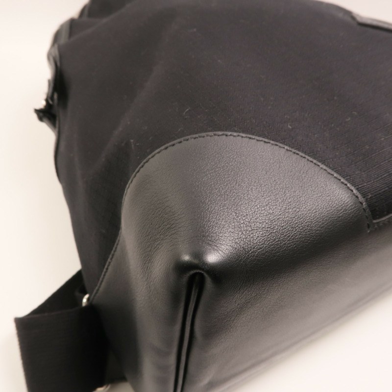 HERMES 帆布/Swift皮革Allback backpack銀扣背包-13