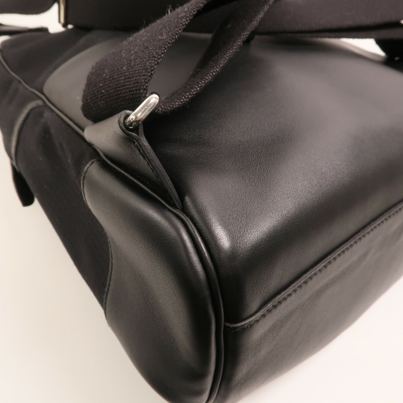 HERMES 帆布/Swift皮革Allback backpack銀扣背包-15