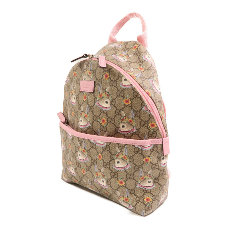 GUCCI 塗層帆布Backpack銀扣背包-2